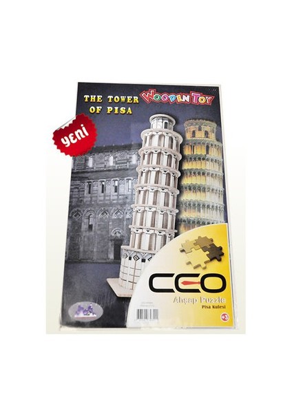3D Ahşap Puzzle Pisa Kulesi Ceo-Ap0005
