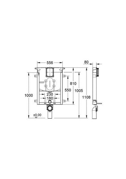 Uniset 8 Cm Gömme Rezervuar İnce tip 8 cm - 38729000