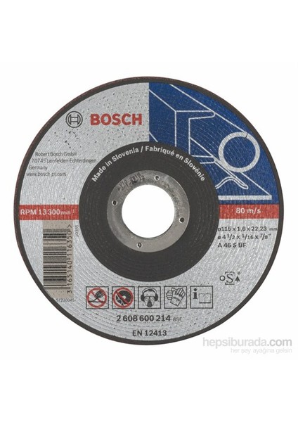 - Expert Serisi Metal İçin Düz Kesme Diski (Taş) - As 46 S Bf, 115 Mm, 1,6 Mm