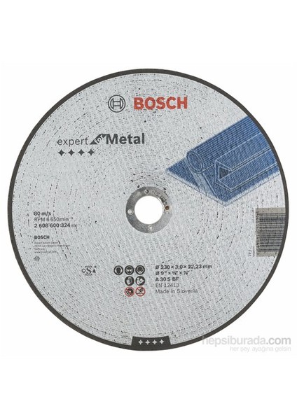 - Expert Serisi Metal İçin Düz Kesme Diski (Taş) - A 30 S Bf, 230 Mm, 3,0 Mm