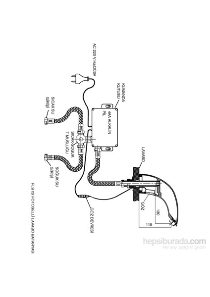 Fotoselli Lavabo Bataryası - Çift Su Girişli fiyatları