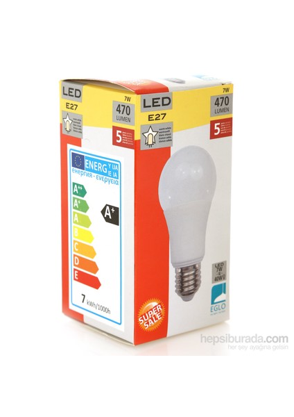 E27 7W Led Ampul Günışığı