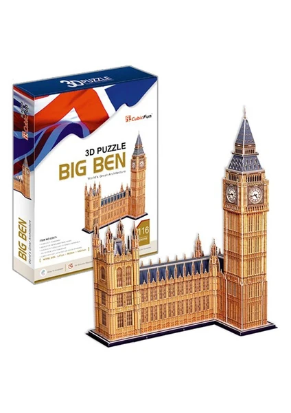 Cubic Fun 3D Puzzle 117 Parça Big Ben Saat Kulesi 47x25x62,5 MC087h