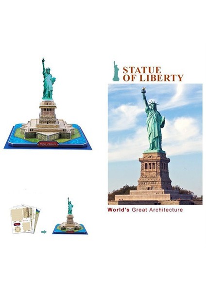 3D Puzzle 39 Parça 26x26x26.2 Statue Of Liberty C080h