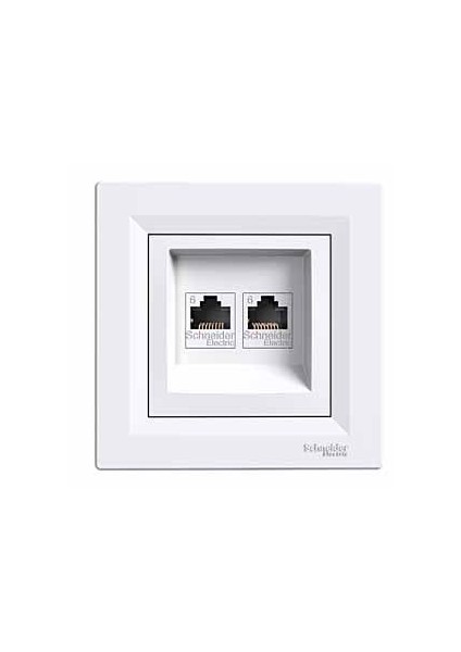 Asfora 2*Rj11(4 Kont),Beyaz Çerçeveli