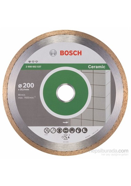 - Standard Seri Seramik İçin Elmas Kesme Diski - 200 X 25,40 X 1,6 X 7 Mm fiyatları