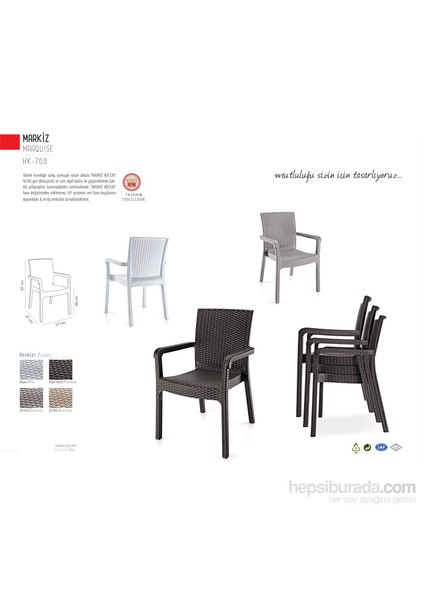 Rattan Plastik Oturma Grubu (90X150 Camlı Masa + 6 Rattan Koltuk) Rattan Sehpa Hediyeli fırsatları