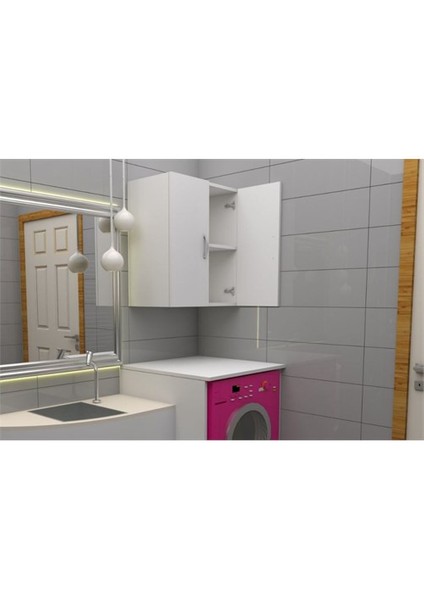 2Kapaklı Makine Üstü Duvar Dolabı