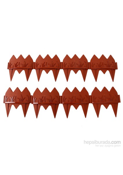 Dekoratif Bahçe Çiti Kahverengi 136 cm -8x17cm-