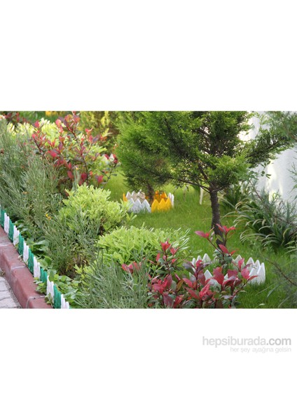 Dekoratif Bahçe Çiti Kahverengi 136 cm -8x17cm-