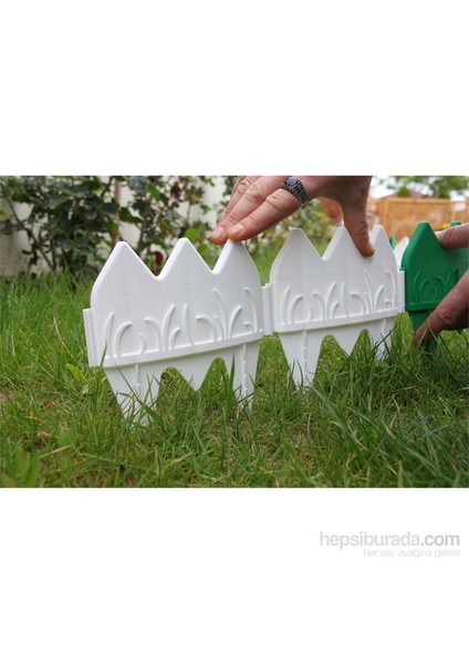 Dekoratif Bahçe Çiti Kahverengi 136 cm -8x17cm-