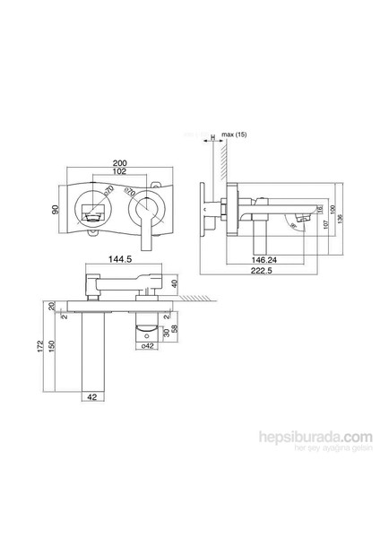 7707 Wave Ank.Lavabo Bataryası