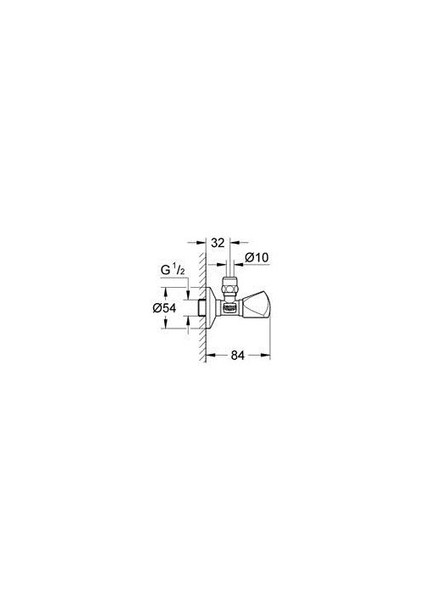 Ara Musluk 1/2" giriş, 3/8 çıkışlı - 22939000