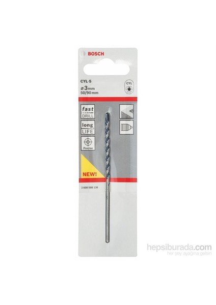 - Beton Matkap Ucu Cyl-5 - 3 X 50 X 90 Mm fiyatları