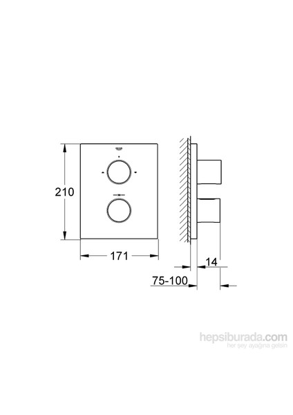 Grohtherm Ankastre Termostatik Banyo Duş Bataryası - 27618000 fiyatları