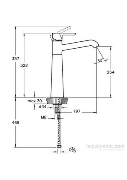 Matrix Lavabo Bataryası (Yüksek) fiyatları