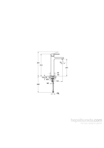 Q-Line A40798 Yüksek Lavabo Bataryası Krom