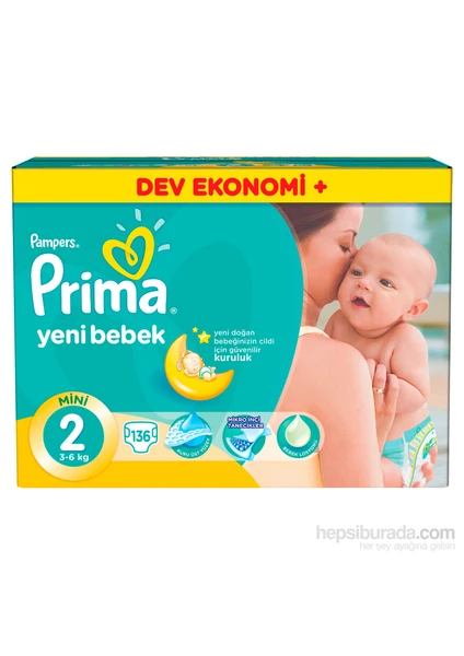 Bebek Bezi Aktif Bebek Dev Ekonomi Plus 2 Beden 136 Adet