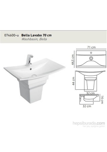 Cerastyle Bella 70 Cm Lavabo fiyatları
