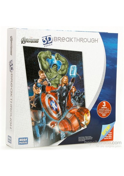 Mega Puzzle 300 Parça 3 Boyutlu Puzzle Breakthrough The Avengers