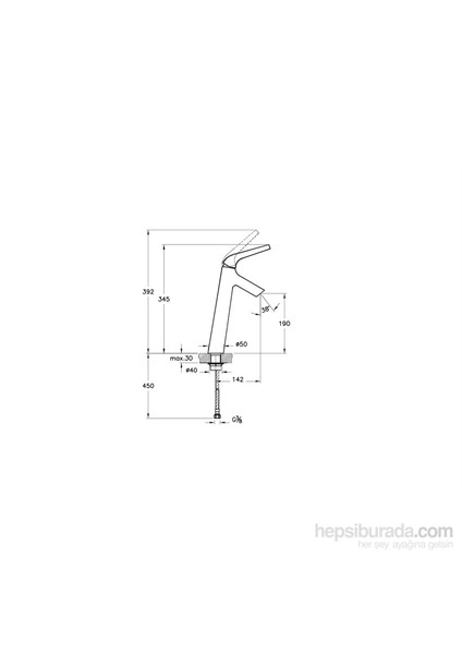 Nest Trendy A42301 Yüksek Lavabo Bataryası Krom