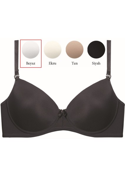 3045 Düz Kumaşlı İnce Süngerli Boş Cup Büyük Beden Balenli Sütyen fiyatları