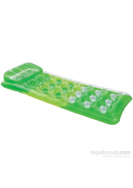 İntex 58890 Yetişkin Renkli Bardaklı Deniz Yatağı (Yeşil)
