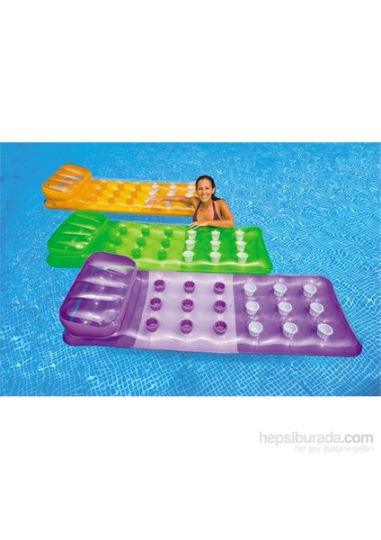 İntex 58890 Yetişkin Renkli Bardaklı Deniz Yatağı (Yeşil) fiyatları