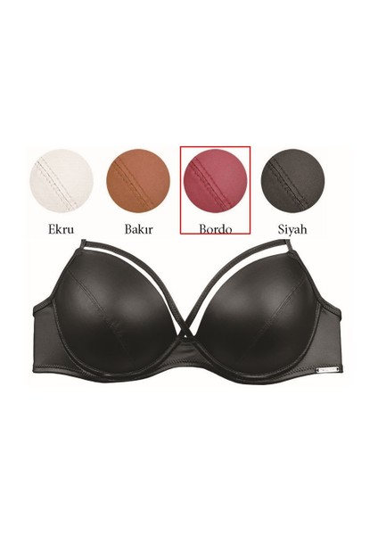 4759 Deri Görünüm Kumaşlı İnce Süngerli Sütyen fiyatları