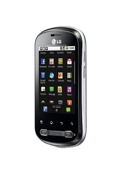 Optimus Me P350 ( 2 Gb Hafiza Kartı + Pembe & Gümüş Kapak Hediye ) Siyah
