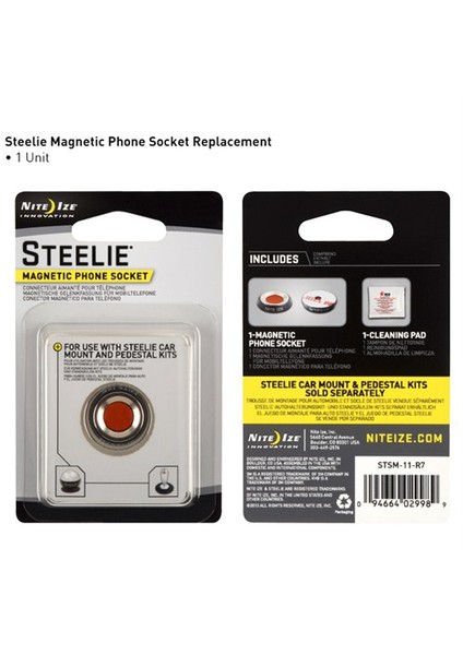 Nıte Ize Steelıe Small Magnet / Küçük Mıknatıs Soket Telefon Tutucu Stsm-11-R7 - 029989