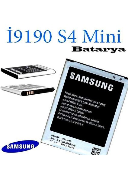 İ9190 Galaxy S4 Mini Batarya