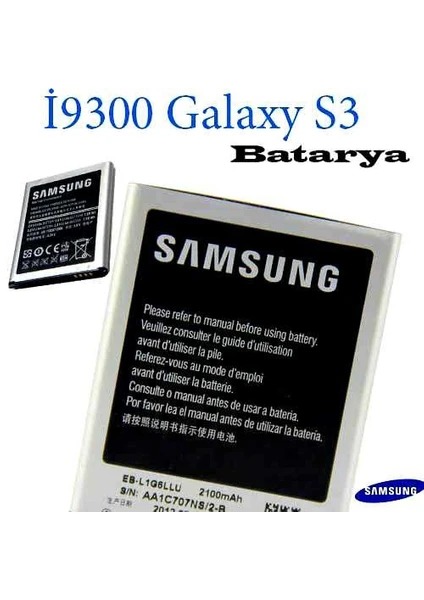 İ9300 Galaxy S3 Batarya