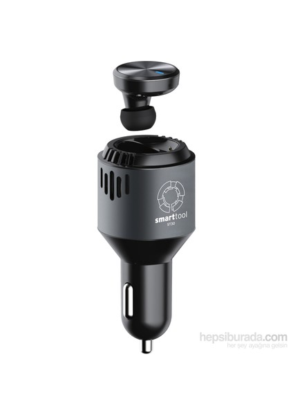 Smarttool S30 Bluetooth Kulaklık Araç Şarjı ve Hava Temizleyici Kit