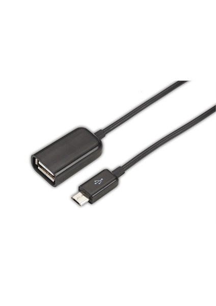 Micro Usb Erkek - Usb 2.0 Otg Dişi Kablo Siyah 98337