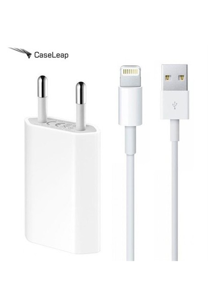 Case Leap Apple iPhone Uyumlu 5/5S/5C/Se/6/6 Plus Şarj Seti