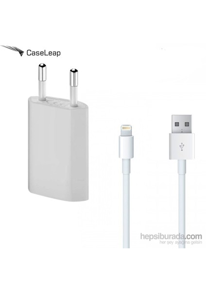Case Leap Apple iPhone Uyumlu 5/5S/5C/Se/6/6 Plus Şarj Seti