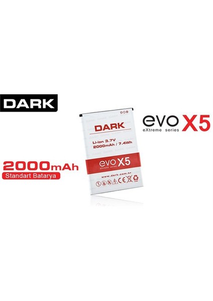 Evo X5 2000 mAh Yedek Pil (DK-AC-EVOX5PIL)