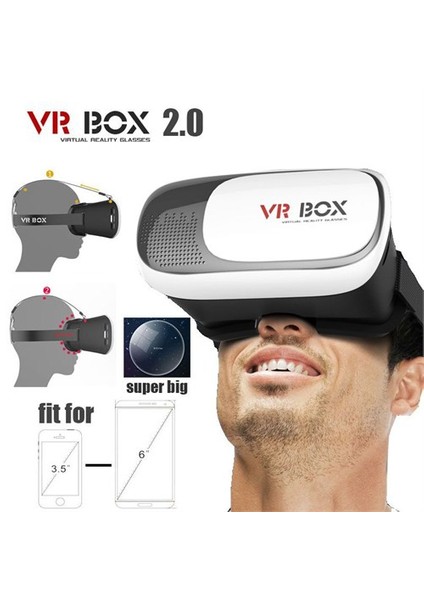 Vr Box 2,0 3D Sanal Gerçeklik Ğözlüğü