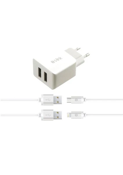 Swapp Sw-C650 İpad/iPhone Uyumlu6 - Micro Usb 2.1A Kablo Ve Ev Şarj Adaptörü