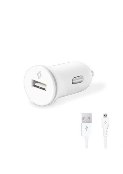 Compact Araç Şarj Cihazı Micro Usb 1000 Ma Beyaz – 2Ckc01b