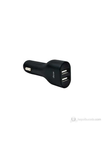 Dca154 Dual USB Araç Şarj Cihazı Siyah iPhone Uyumlu / iPod