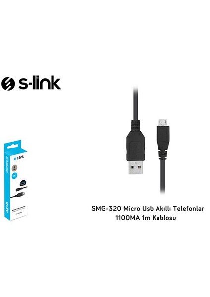 Smg-320 Micro Usb Akıllı Telefonlar 1100Ma 1M Kablosu