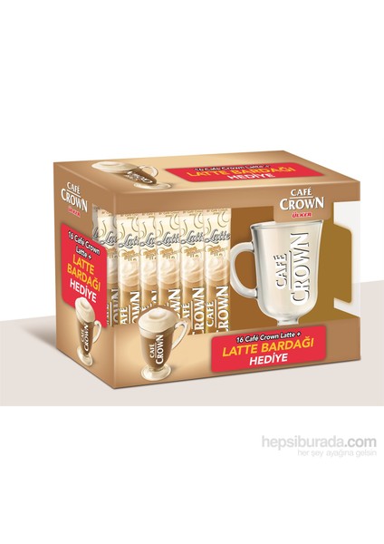 Ülker Cafe Crown Latte Bardak Hediyeli 16x17 gr