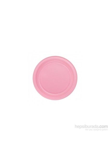 Plastik Tabak Pembe 22cm 25li