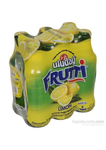 Uludag 6X200 Ml Maden Suyu Frutti Limon