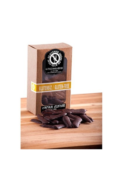 Glutensiz Kakaolu Kedi Dili Kurabiyesi 100Gr