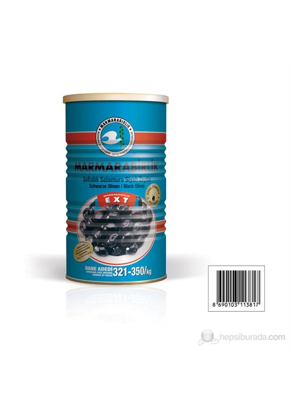 Ekstra Salamura Sulu 800Gr.Teneke 321-350 Zeytin