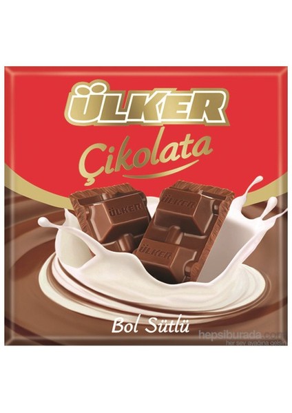 Kare Çıkolata Sütlü 80 gr x 36 Adet (1Koli)
