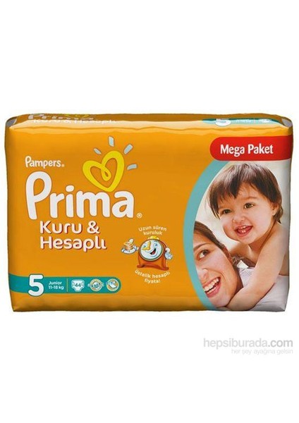 Bebek Bezi Kuru Ve Hesaplı Mega Paket 5 Beden 44 Adet
